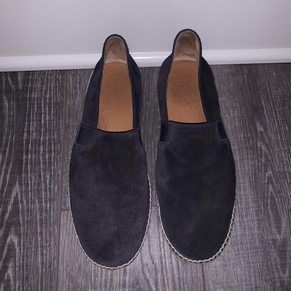 Vince Espadrille Shoes in Navy. Size 9.